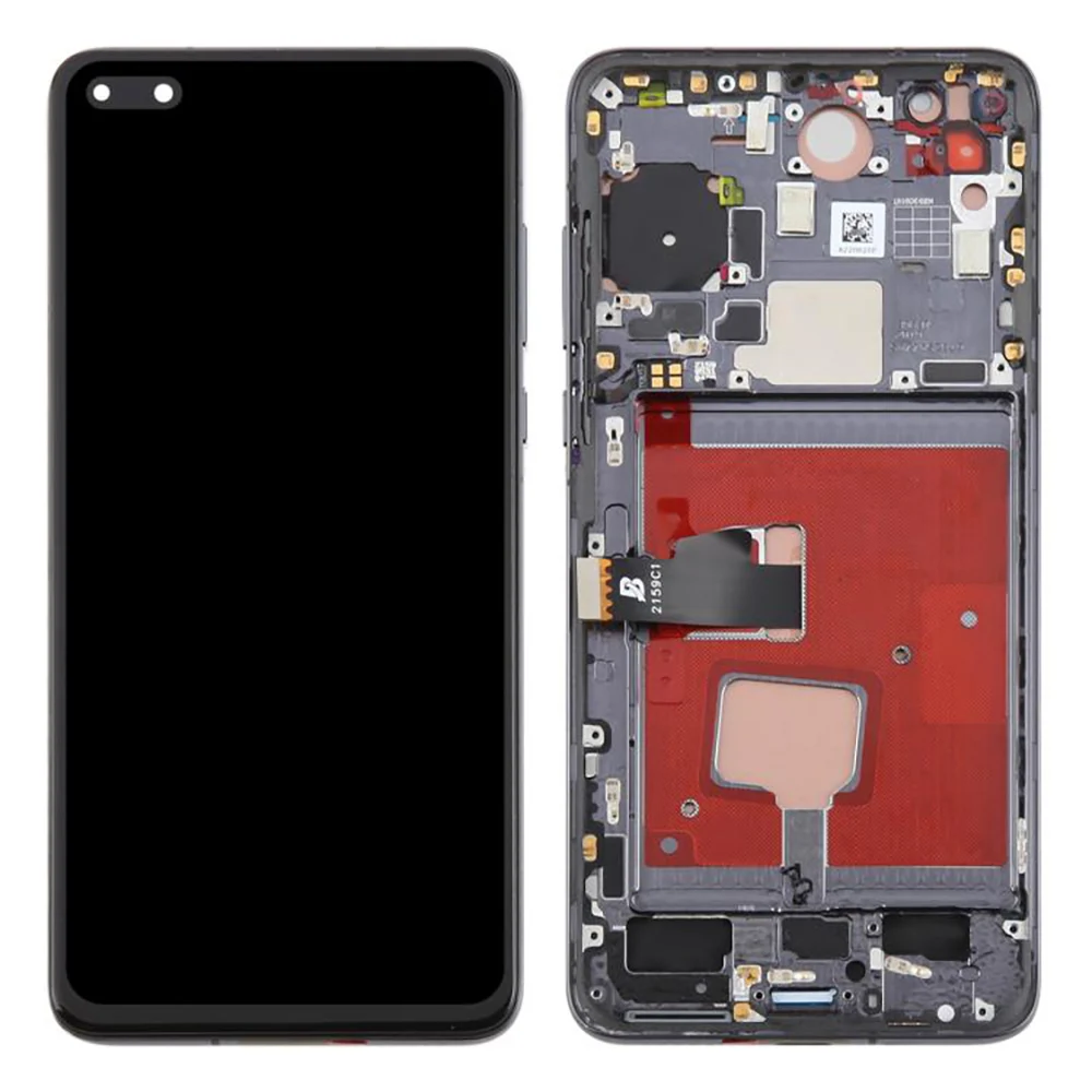 For Huawei P40 Grade C LCD Screen and Digitizer Assembly + Frame Part (TFT Technology) (Without Logo) - Black