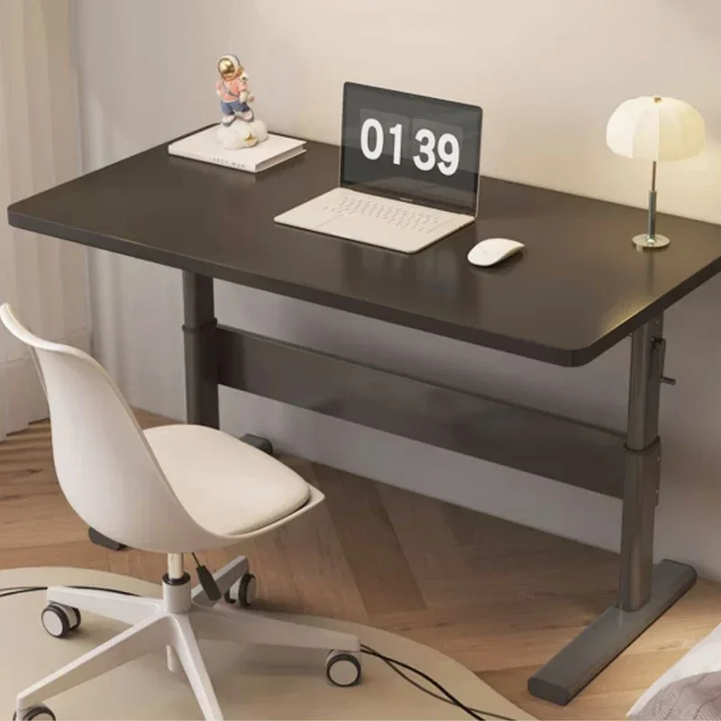 Bureau d'ordinateur pliable avec élévateur mobile, table d'étude, réglable, meubles debout