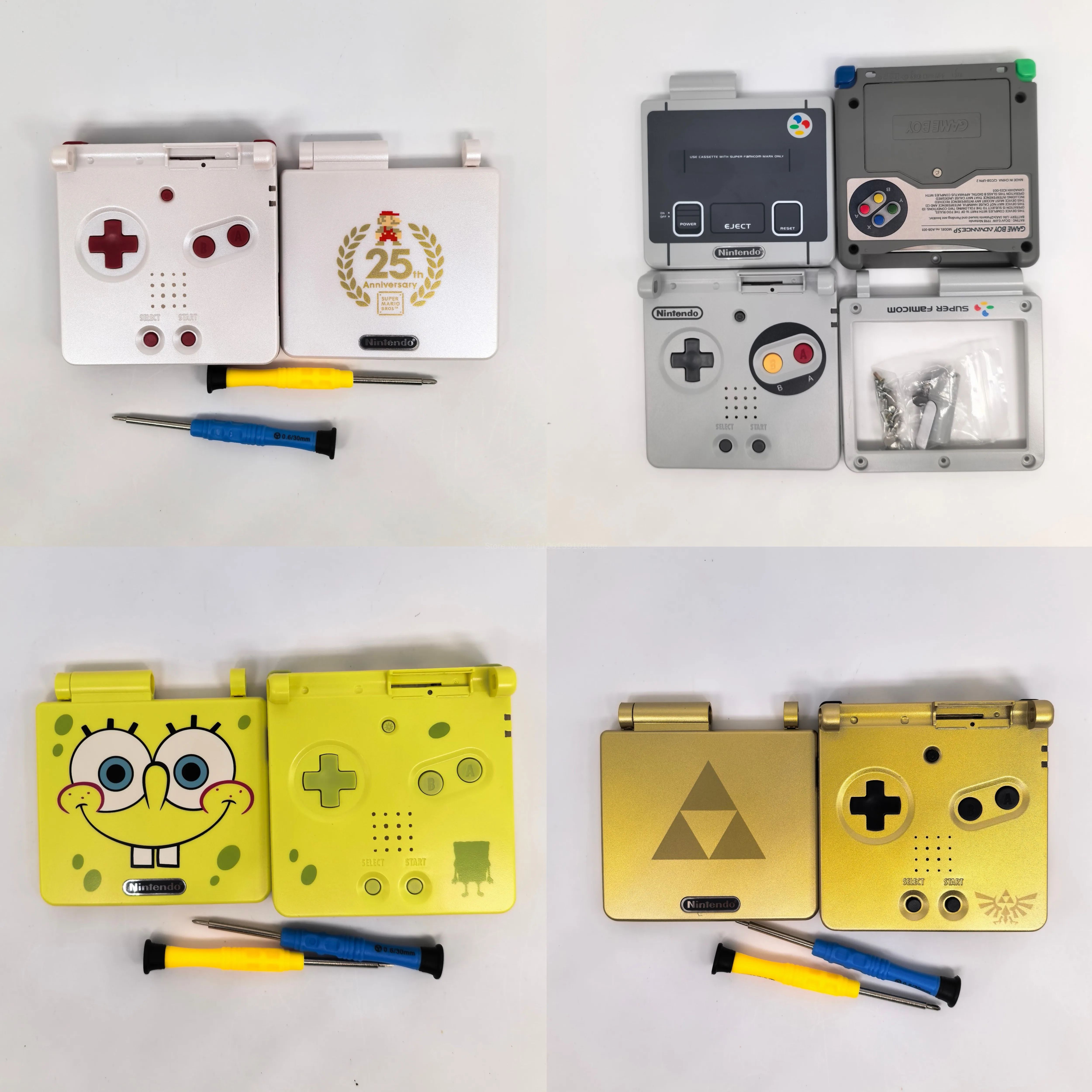 For GBA Game Boy Advance Sp Replacement Shell Super Mario Limited Edition Custom Printed Housing For Retro Game Console Repair - view 3