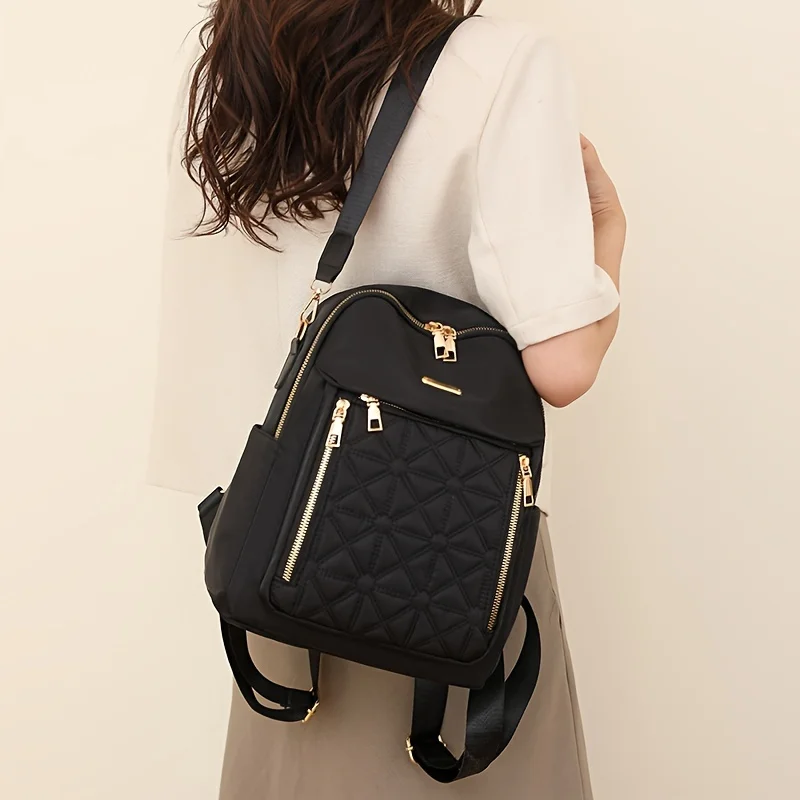 Casual Minimalist Solid Color Backpack, All-Match Versatile Travel  Rucksack For Women Unisex Bag For Daily Use