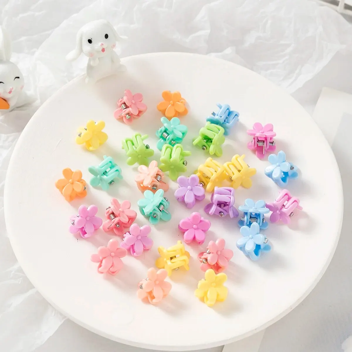 30pcs Fashion New Multi-color Cute Children's Hair Clips Small Plate Hair Braided Hair Broken Hair Bangs Clip