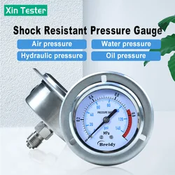 Xin Tester in acciaio inox senza glicerolo manometro filettatura G1/4 assiale Anti-vibrazione idraulico acqua olio manometro aria