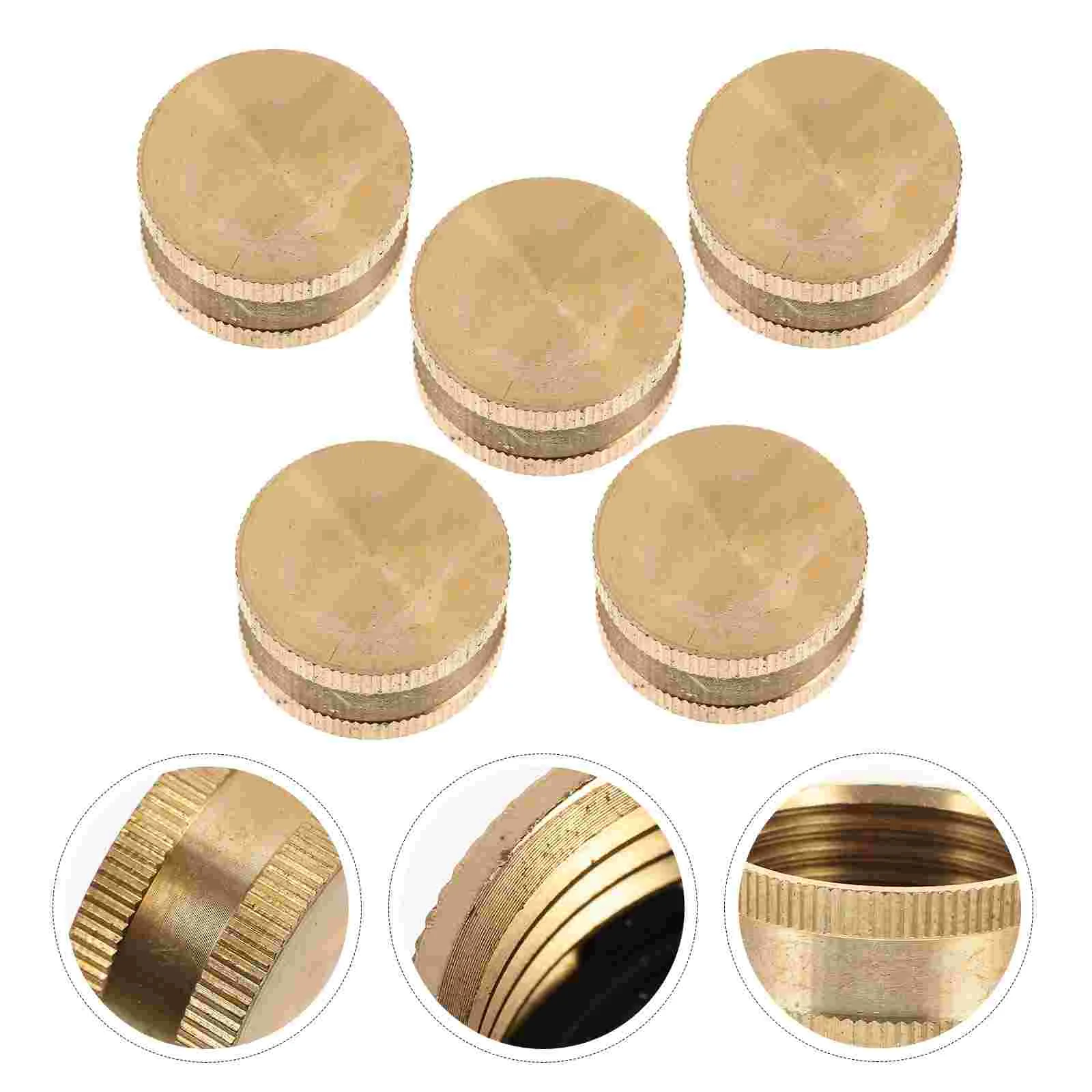 

5pcs Water Quick Connector For Hose 3/4 Garden Hose Female End Cap Brass Spigot Cap Water Hose Thread End Cap