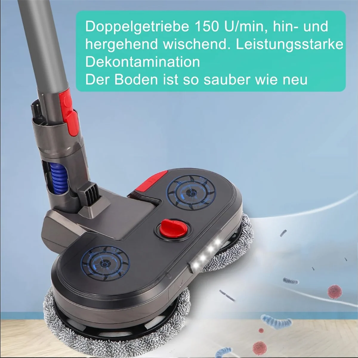 Электрическая насадка для швабры для пылесоса Dyson V7/V8/V10/V11/V15 с резервуаром для воды, моющиеся подушечки для швабры
