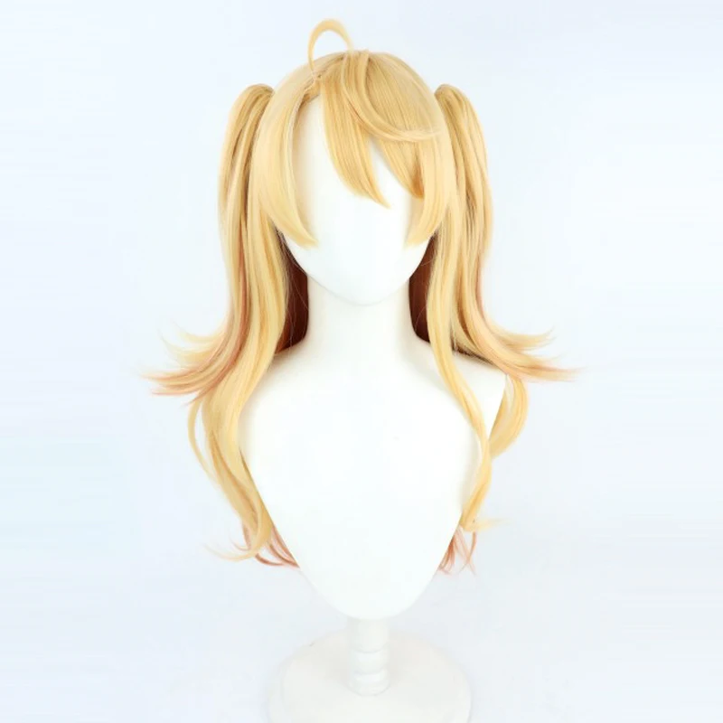 Virtual YouTube Vtuber Pomu Rainpuffcos Cosplay Wig Halloween Carnival Party Props Synthetic Hair Heat Resistant Fiber + Wig Cap