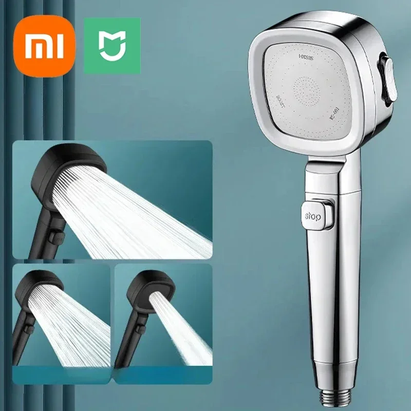 Xiaomi chuveiro novo 3 modos ajustável cabeça de chuveiro inteligente cabeça água chuva mijia douche casa chuveiro conjunto torneira do banheiro acessórios