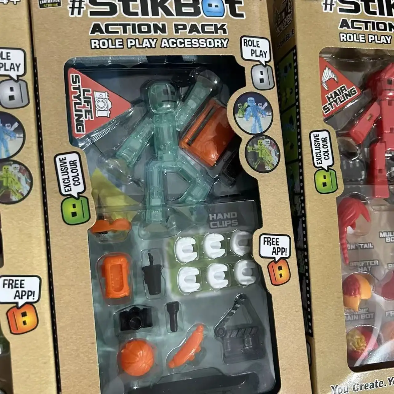 

Stikbot Toys Suction Cup Stick Bot Figures Toys Boys Funny Deformable Action Figure tikbots Toys for Kids Adult Birthday Gifts