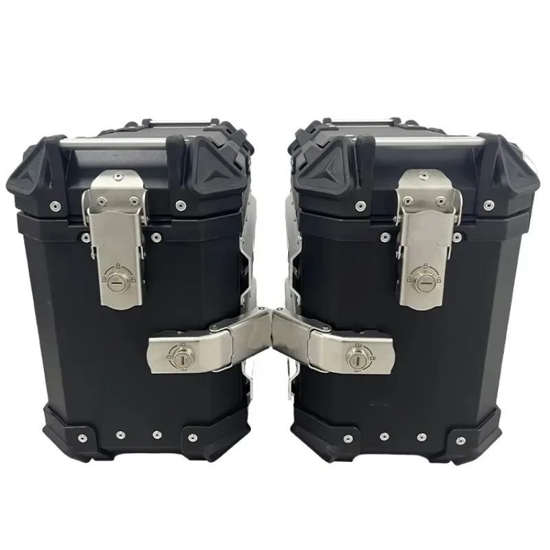 

Factory Customized 30L+30L OEM Aluminum Alloy Rear Trunk Luggage Side Boxes Hot Sale Motorcycles Tail Chinese Scooter Trunk