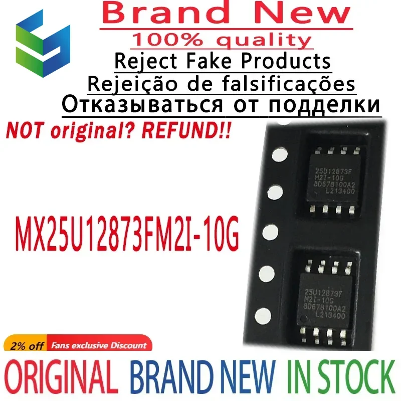 

1-5pcs Original And Genuine MX25U12873FM2I-10G Flash Memory Chip MX25U12873FM2I MX25U12873F MX25U12873 25U12873F 25U12873 SOP-8