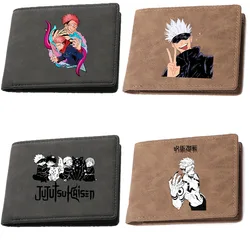 Jujutsu-kaisen-cartera de Anime para hombre, tarjetero, billetera para fotos, Clips para dinero, tarjetas de identificación, monedero para tarjetas de crédito, monedero