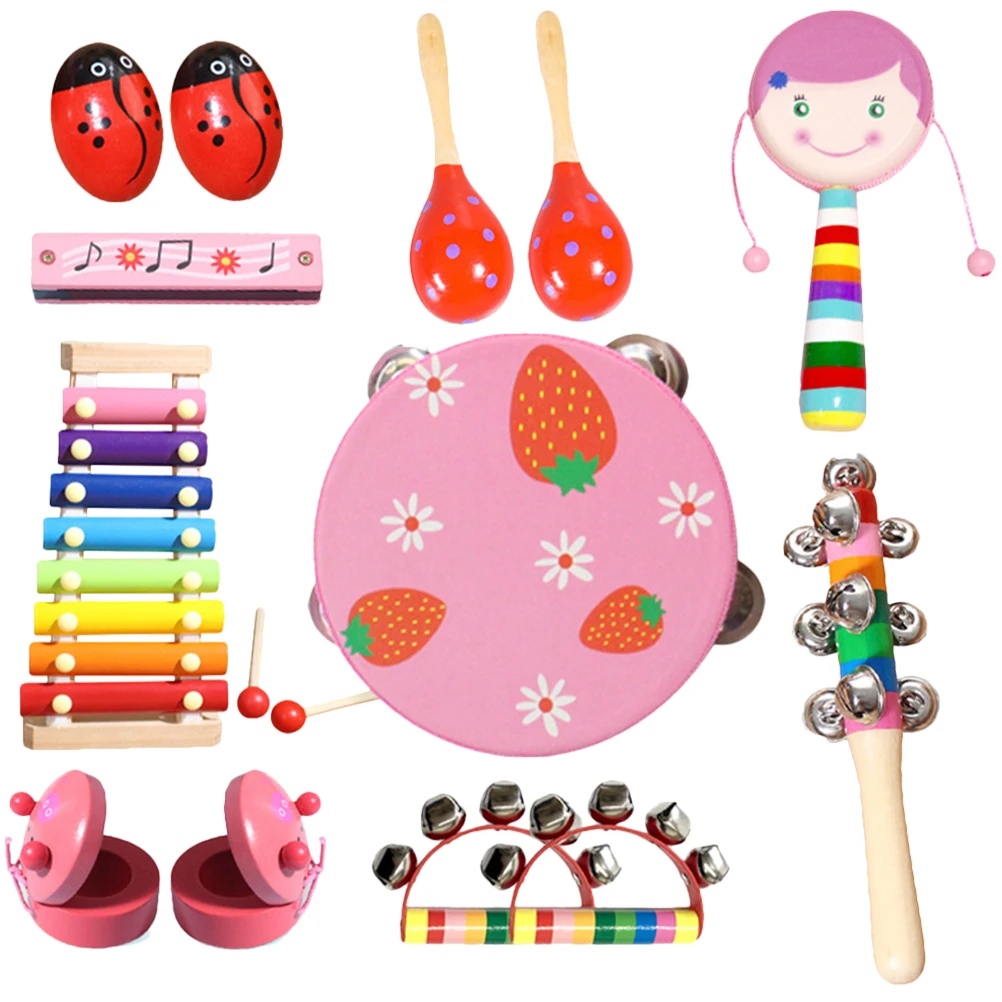

1 set Kids Percussion Instruments Set Musical Toys for Children Wood Metal Baby Toddler Instrument Educational