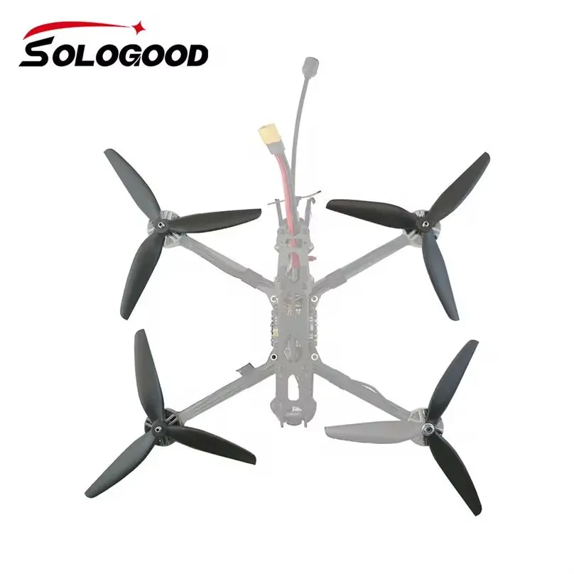 2 pares SoloGood 7040 7 pulgadas 3 aspas 7X4X3 CW CCW hélice de nailon de fibra de vidrio para RC FPV Racing Quadcopter