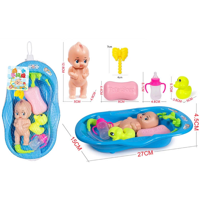 Conjunto de brinquedo de banho de pato amarelo infantil, banheira, praia, natação, brinquedos combinados com água, boneca de verão