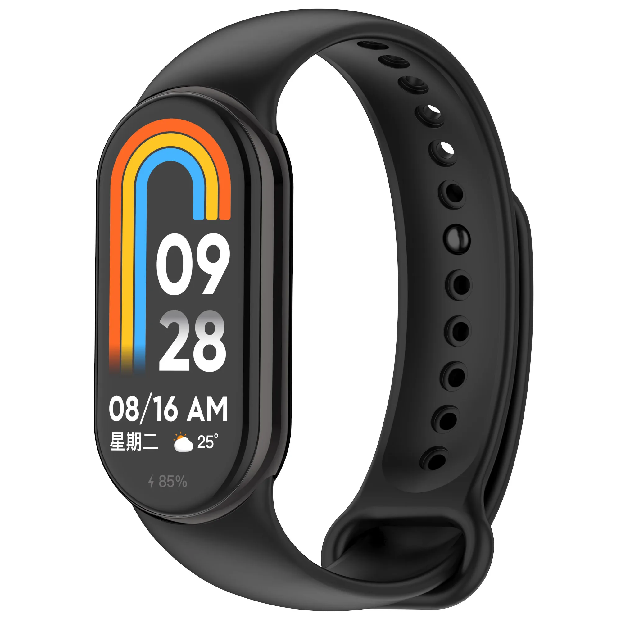 สายซิลิโคนสำหรับเปลี่ยนสมาร์ทวอทช์ Xiaomi Mi band 8 9สายรัดข้อมือแบบนิ่มสำหรับอุปกรณ์เสริม Mi band 8 9 Correa