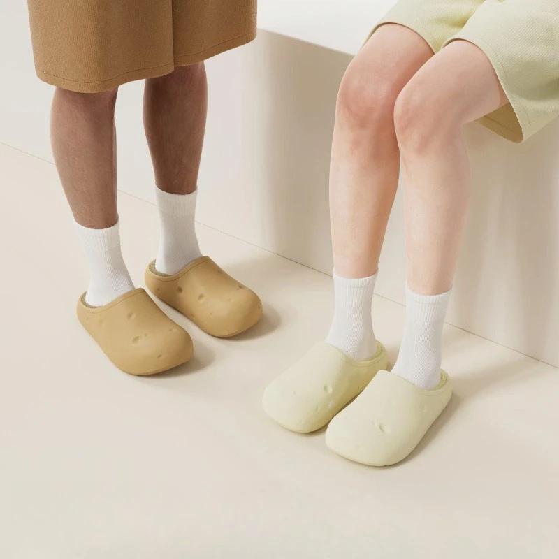 

Men Women Plush Warm Slippers Fashion Soft Mule Potato Shoe Interesting Non Slip Cloud Slippers Cozy Home Indoor Casual Footwear