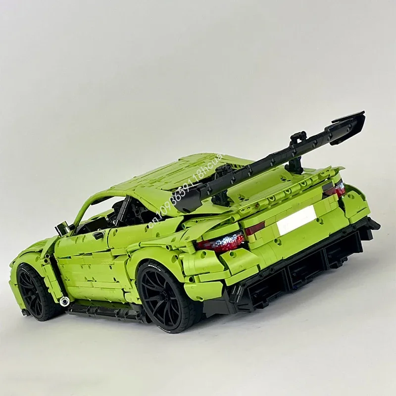 3882PCS MOC Speed Champion BMWsr M4 GT3 - LIME VERSION Sports Car Model Building Blocks Stacking Bricks Creative Kid Toy Gift