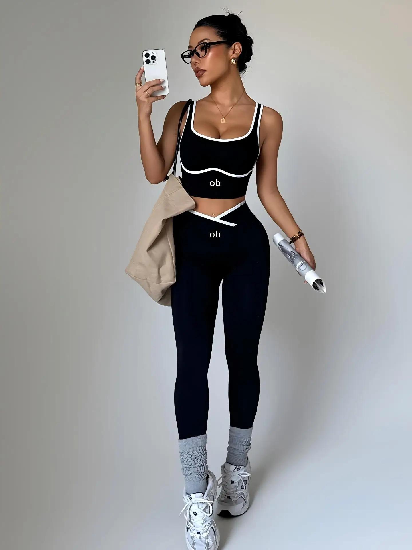 2026 New Model Sporty Bra Fitness Yoga Set Yoga Pants High-Waisted Tummy-Bringing Fitness Pants Shaping Sports Underwear