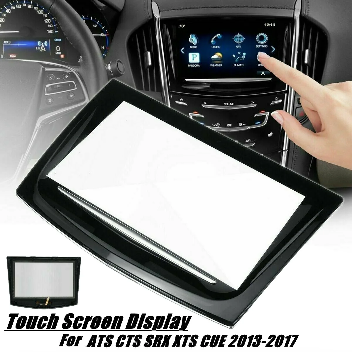 New Press Screen Display for 2013-17 Cadillac ATS CTS SRX XTS CUE Replacement TouchScreen 22935061