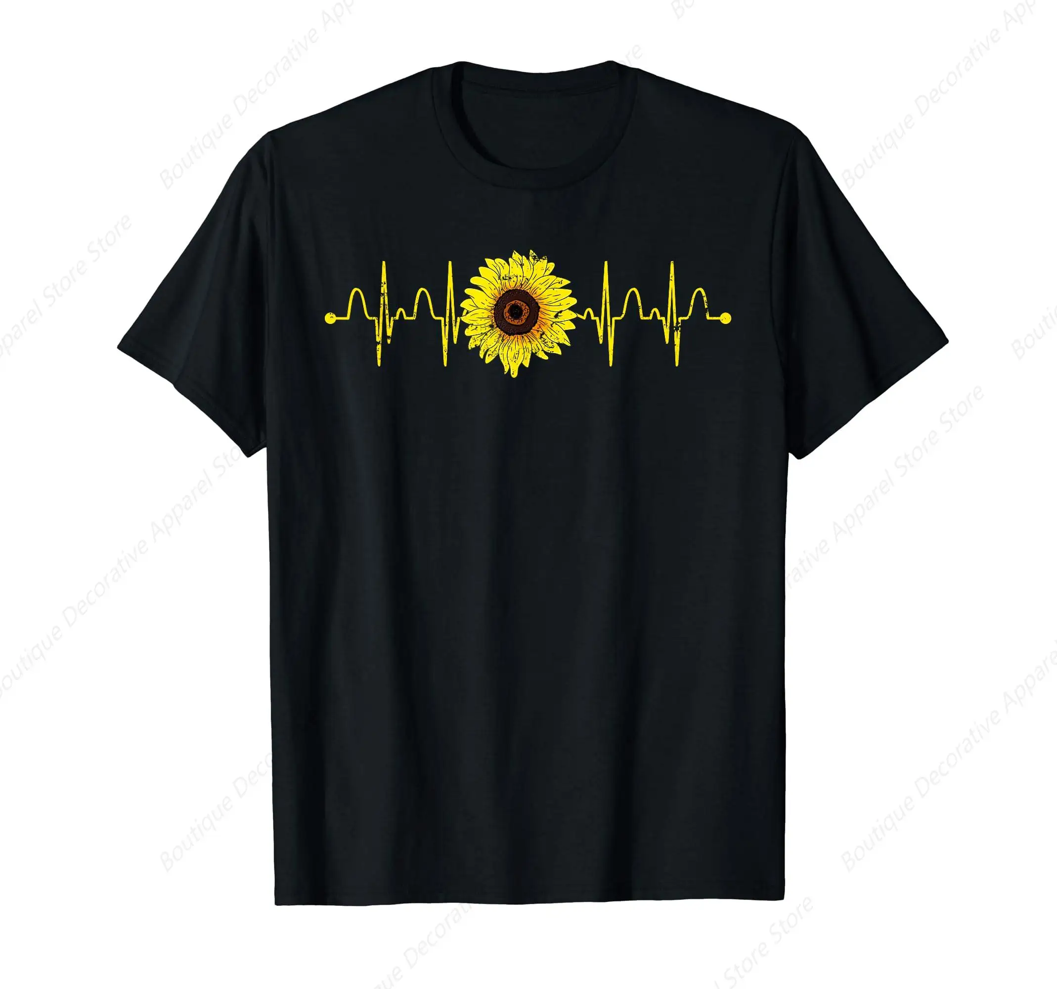 Florist Sunflower Heartbeat Blossom Yellow Flower Sunflower T-Shirt