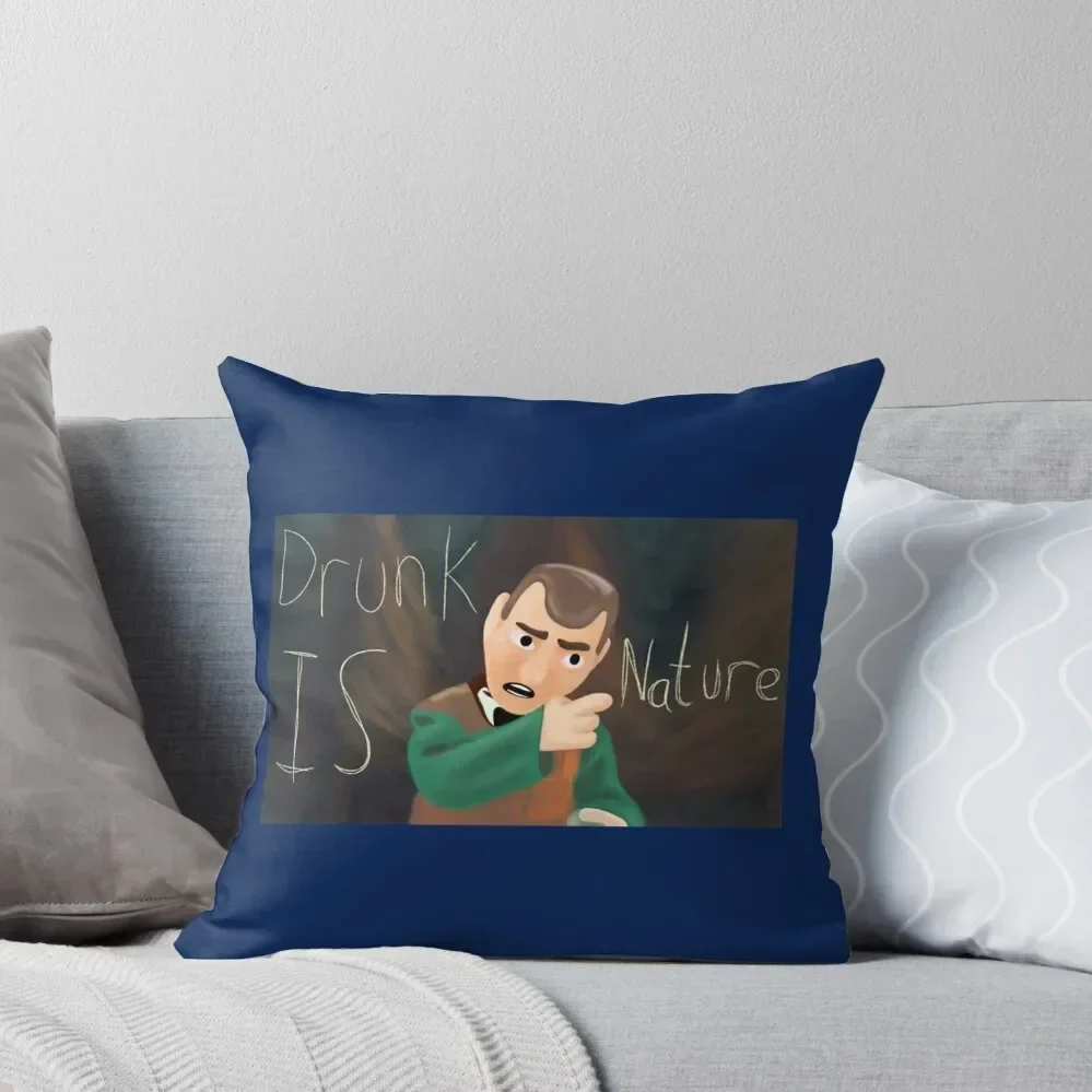 Drunk IS Nature - Moral Orel Throw Pillow anime girl Christmas Pillow Pillowcases Bed Cushions pillow