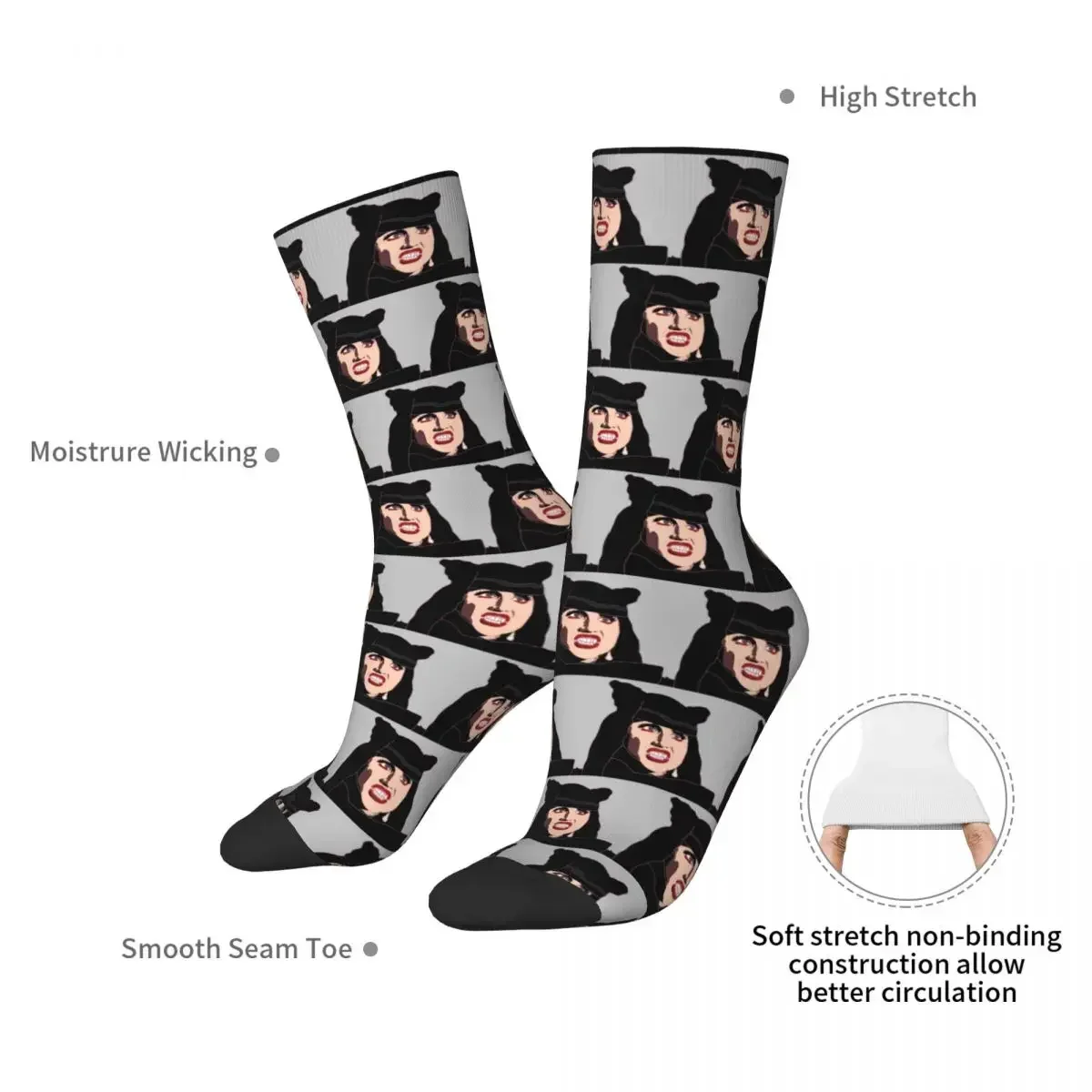 Nadja What We Do In The Shadows Natasia Demetriou Socks Harajuku Super Soft Stockings All Season Long Socks for Unisex Gifts