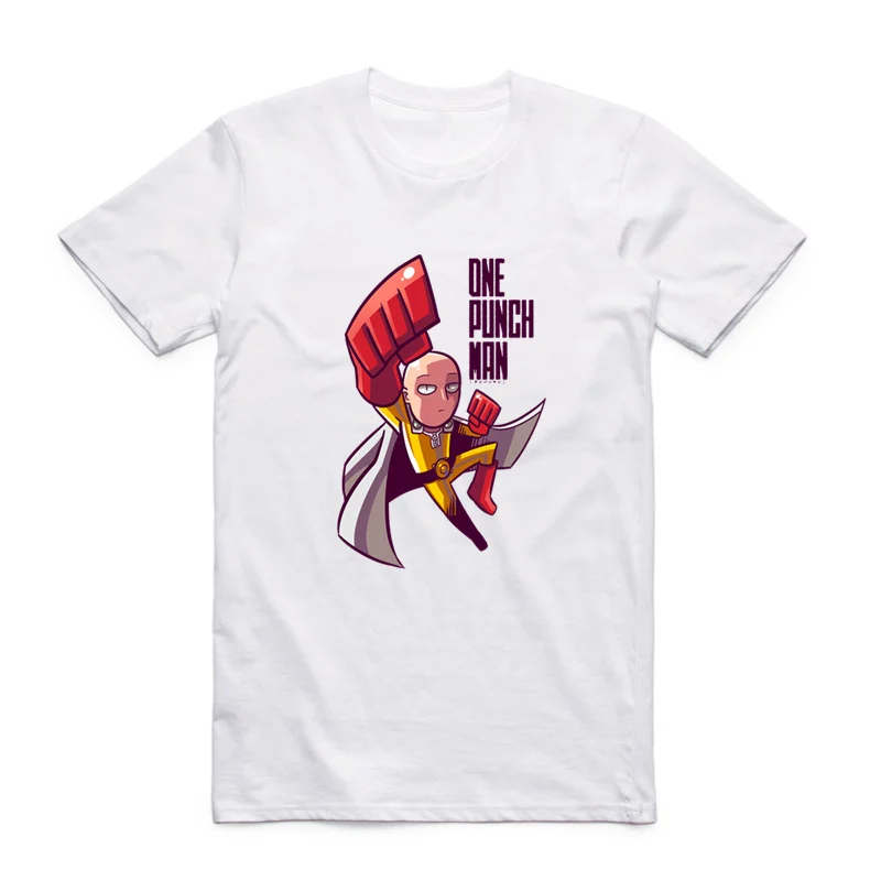 Camiseta con estampado de Anime japonés One Punch Man para hombre, talla asiática, camiseta de verano con cuello redondo y manga corta, camiseta de héroe Saitama Oppai HCP4074