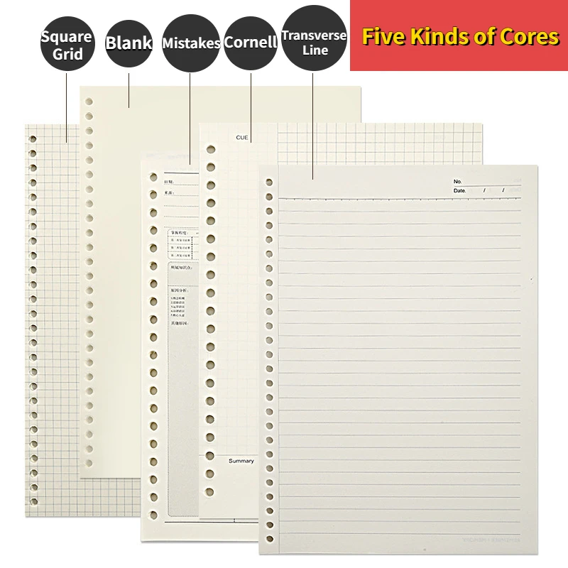 A5/B5 Detachable Notebook for Easy Writing and Organization with Dotted Grid Pages for Writing and Drawing Journal Notebook