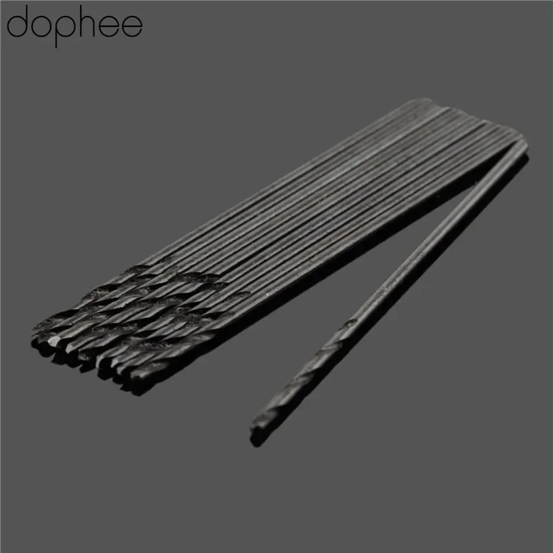 Dophee 10Pcs 0.7 Mm Twist Hss Staal Met Hoge Snelheid Boor Set Micro Rechte Schacht Boren voor Elektrische Boormachines