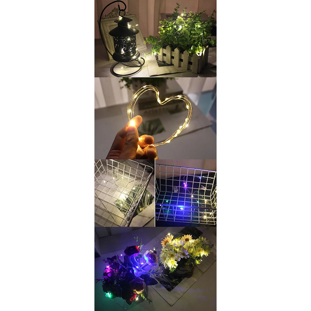 3 Mode LED String Lights Copper Silver Wire Garland Light Waterproof Fairy Lights For Christmas Wedding Party Bedroom Decoration