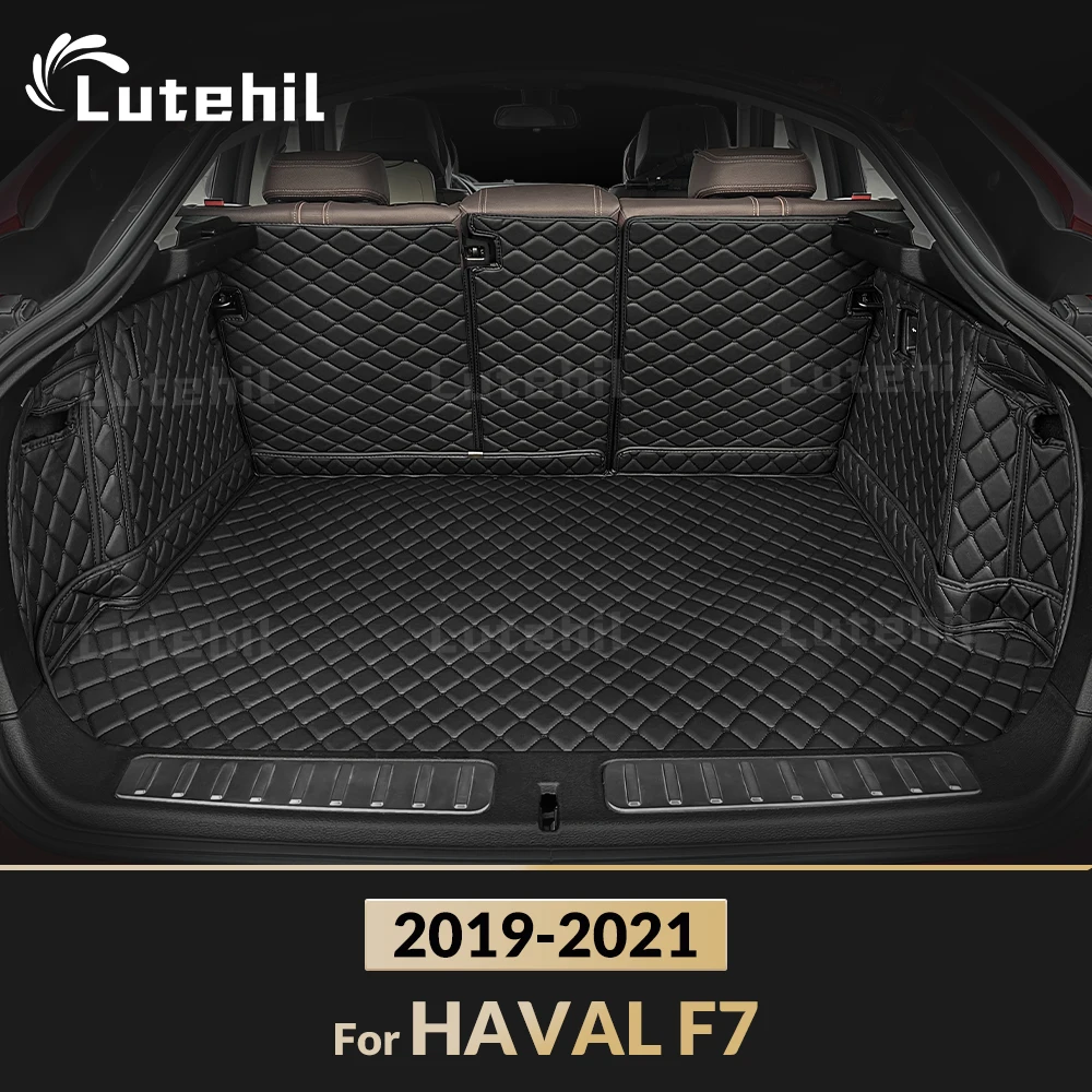 

Для HAVAL F7 2019 2020 2021, автомобильный коврик для багажника с полным покрытием, Lutehil, чехол для багажника автомобиля, подкладка для багажника, аксессуары для интерьера