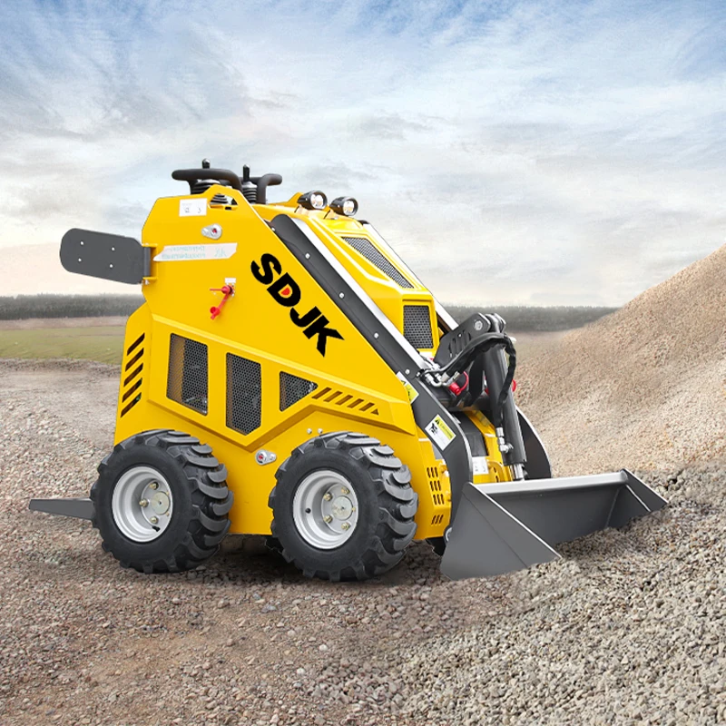SDJK Mini Skid Steer diesel Engine Crawler Skid Steer Loader Compact Hydraulic Loader With Attachments Front End Loader for Sale