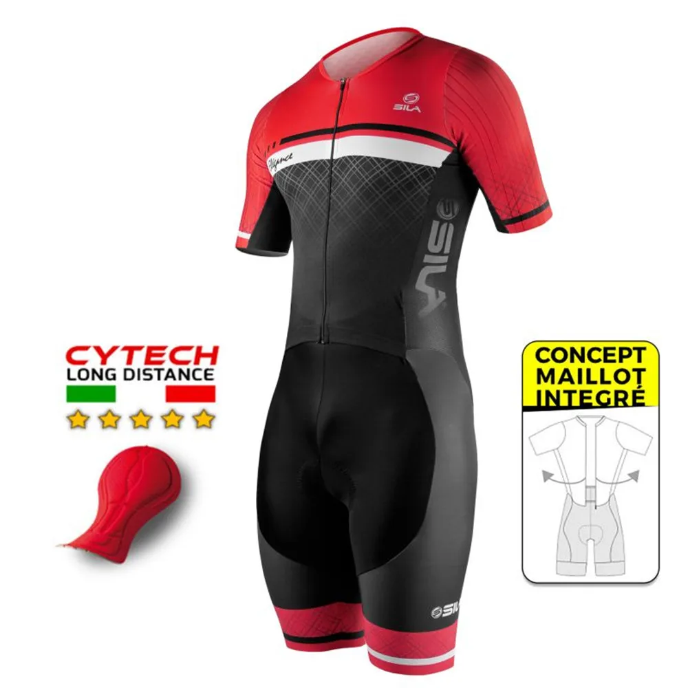 

Sila New Men's Bike Mtb Triathletes Clothing Running Sports Jumpsuit Inline Skating Lycra Comfort Cycling/running/skating Suit