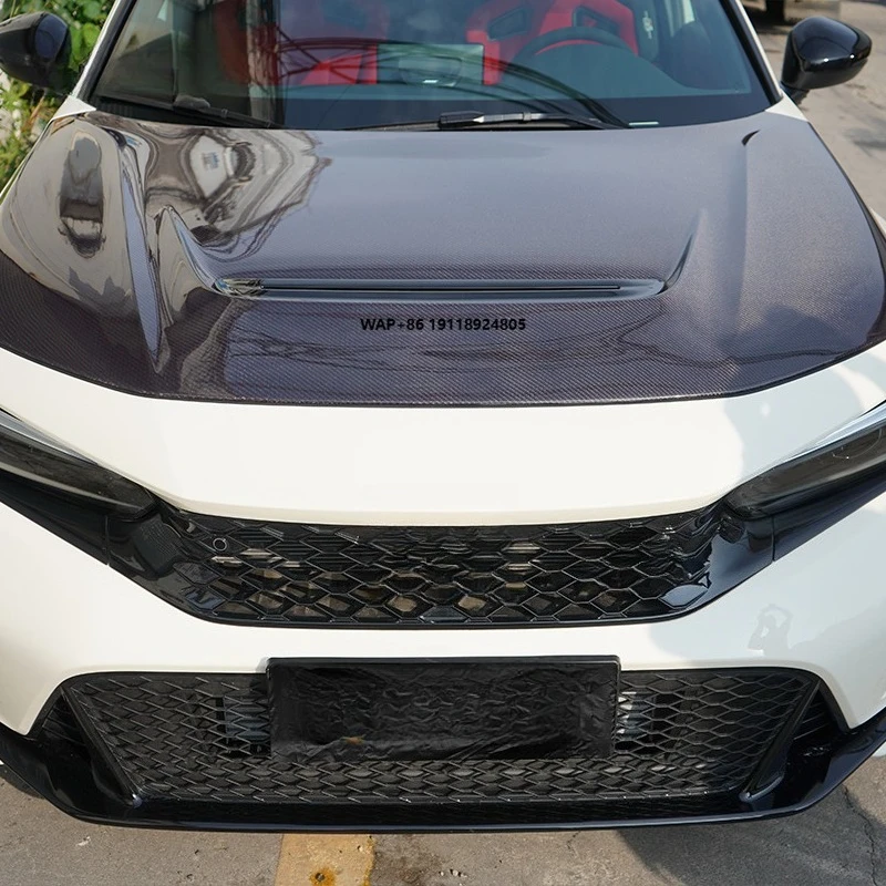 2021-2024 لغطاء المحرك الجديد من ألياف الكربون طراز Fl5 عالي الجودة مع غطاء أمامي بفتحات أمامية #1