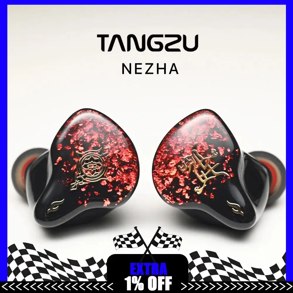 

Tangzu Nezha Cable Hybrid Driver Earphones 6 BA +1 EST HIFI In-Ear Earbuds 3.5/4.4mm Monitors Multi-Driver Wired Earphones Gift