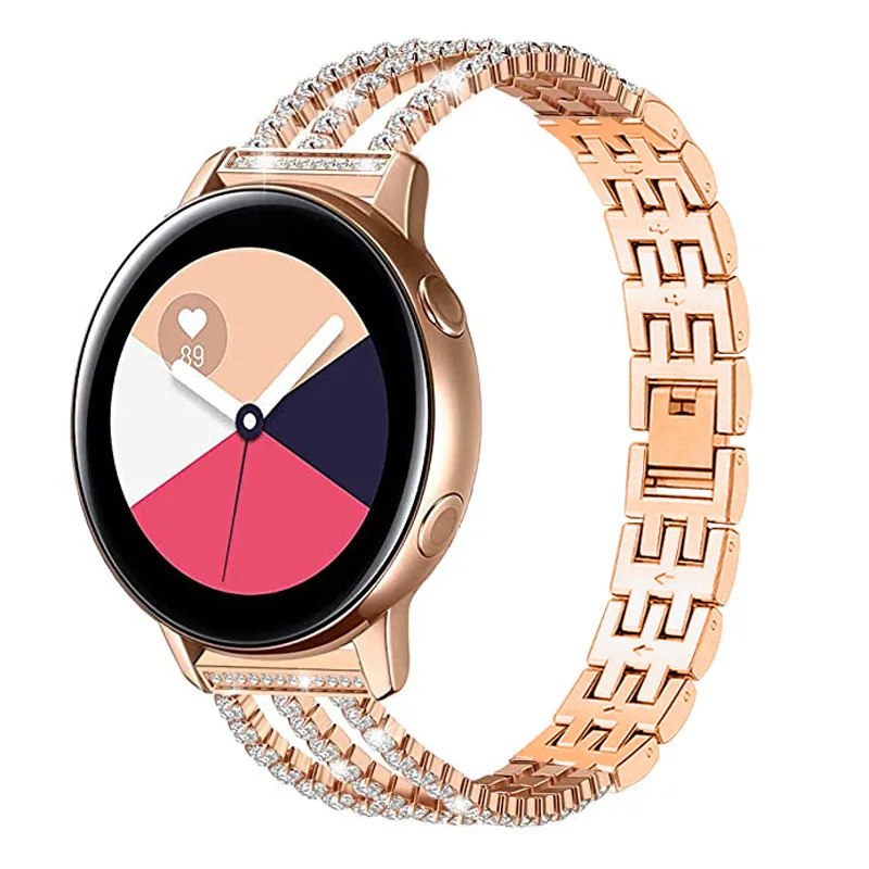 Diamond strap for Samsung Galaxy Watch 6/4/Classic/5/pro/Active 2 Metal Design 20mm 22mm link Bracelet huawei gt 2-2e-3-pro band