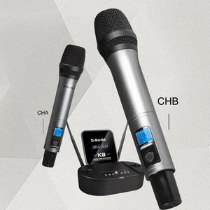 Wireless microphone for karaoke, g-mark, k8, uhf, lithium drums, stage, party, show, church, wedding, teaching 8 Main Sales Microphone Kit Battery - №7