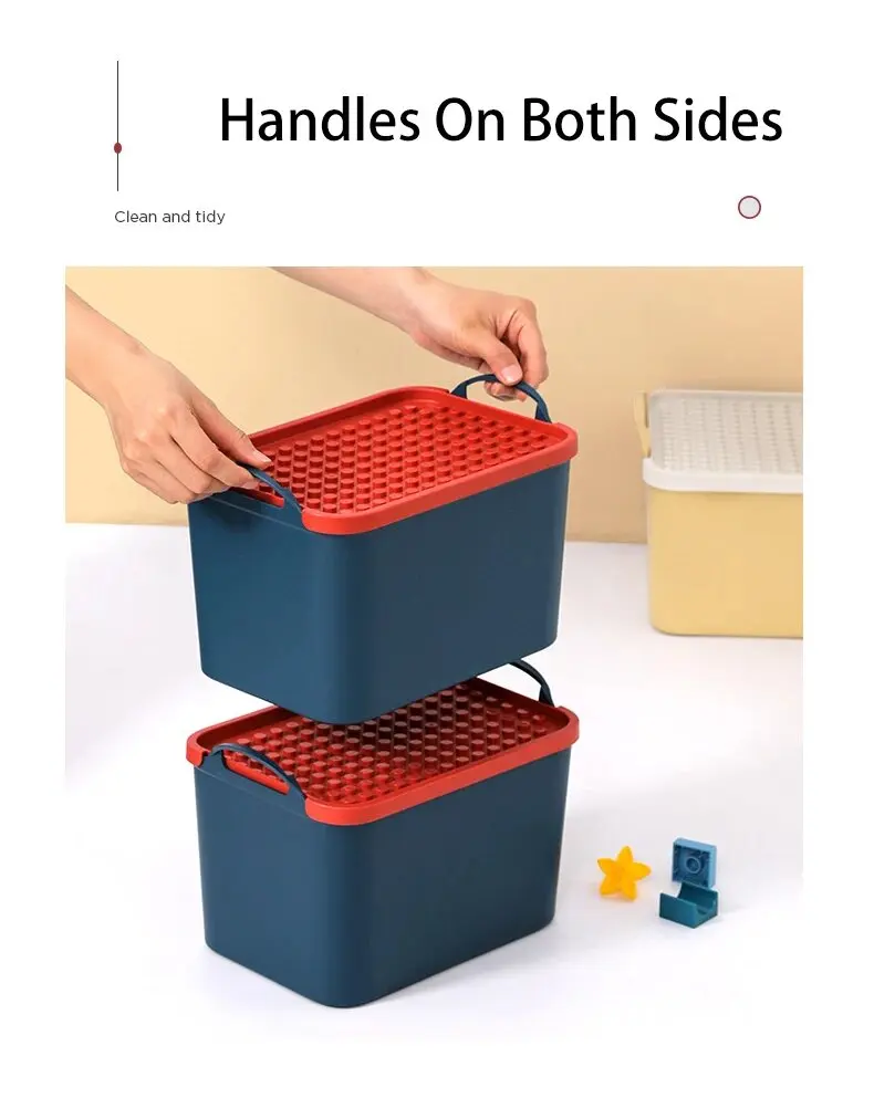 Aufbewahrungsbox für Lego mit Deckel, Spielzeug, Baustein, Teile, Organizer, Box, kleine Partikelklassifizierung, Baustein, obere Abdeckung – Detail 5