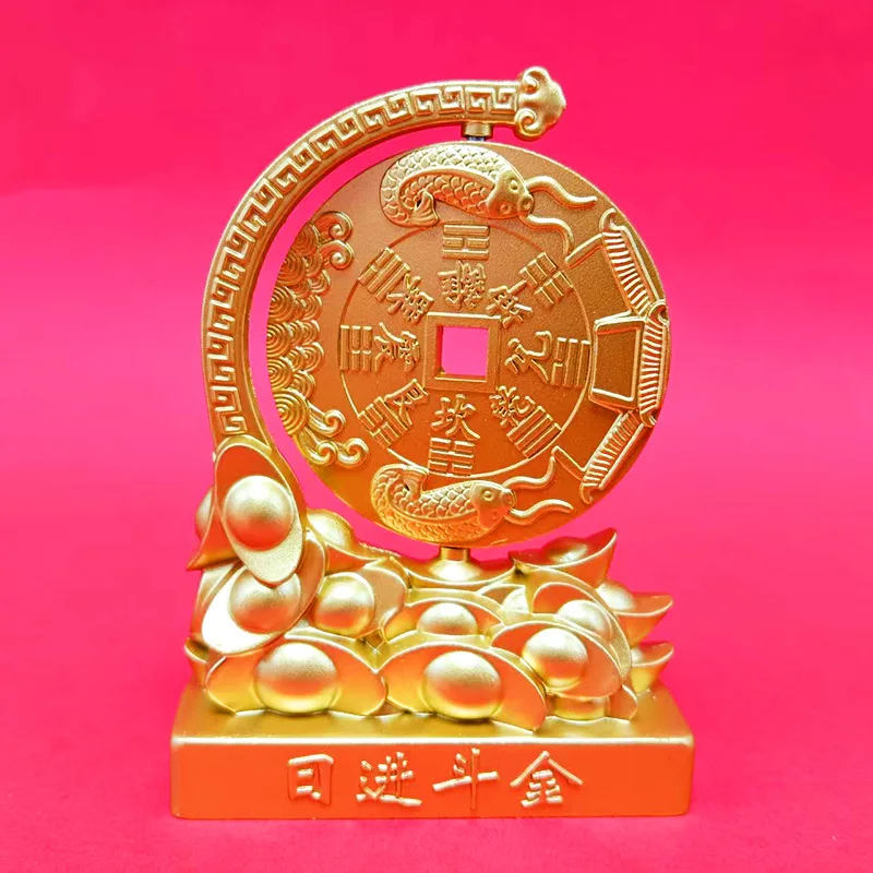 

Senshe Новый горный призрак Деньги Цветок Юаньбао Вращающийся настольный орнамент Ежедневный прогресс Золото Багатство Катящийся поворот Открытие Подарок