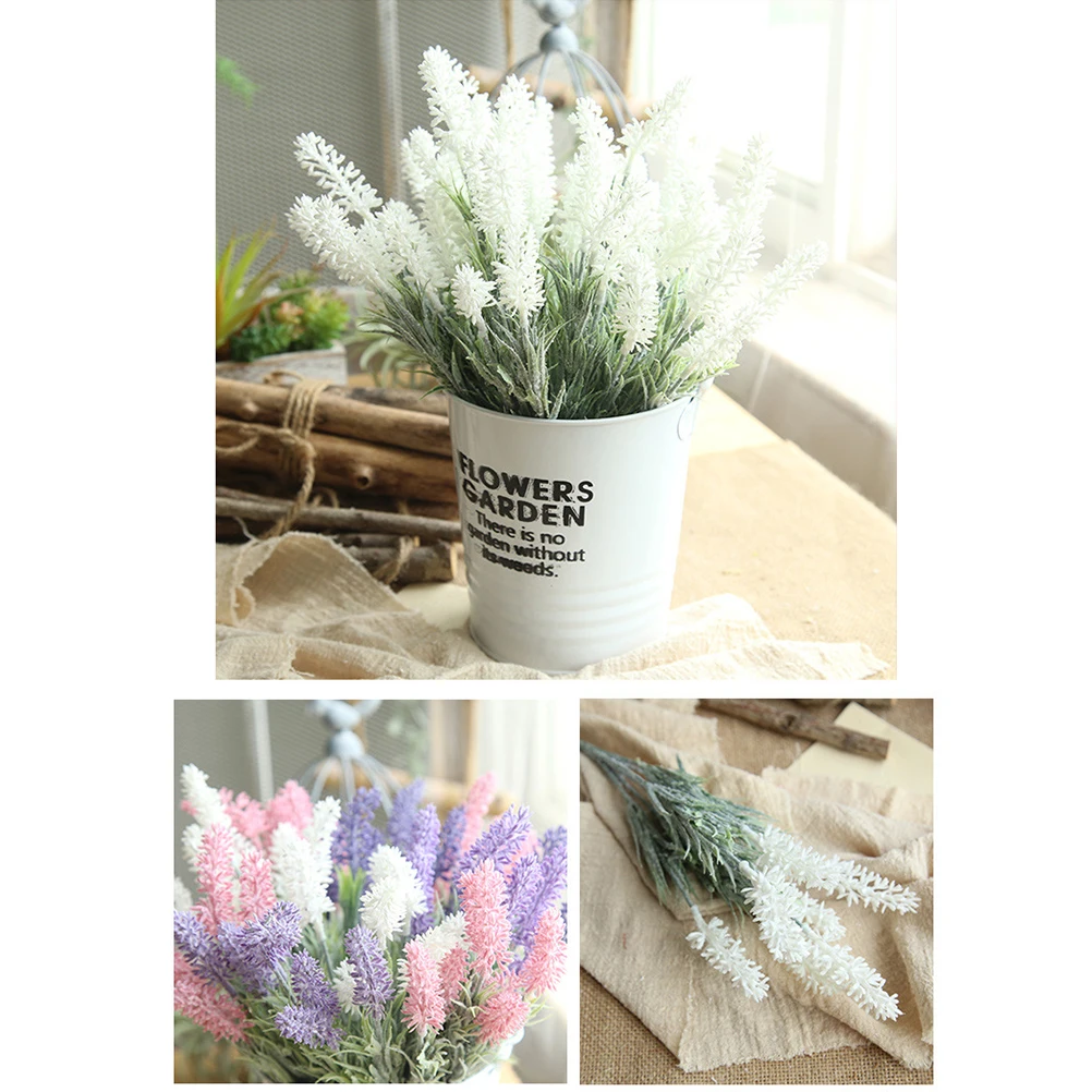 

10 pcs Artificial Flowers Simulation Lavender H held Plant for Office Wedding Party Home Decoration Fake Flower Arrangement