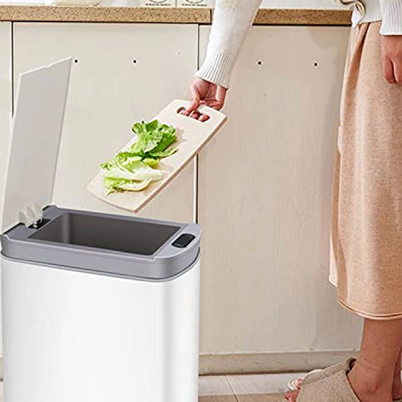 14/16/18L Smart Trash Can Automatic Induction Trash Can Electric Touch Trash Can Kitchen Practical Trash Can for Garbage Storage