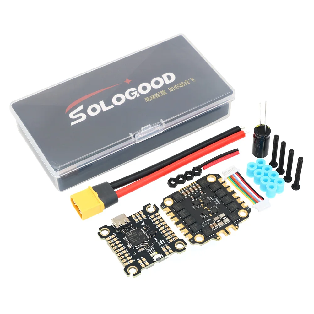 

SoloGood F722 60A Stack ICM42688P F722 Контроллер полета BLHELI_S 60A 4in1 ESC 30,5X30,5 мм 2-6S для FPV Детали дронов для фристайла