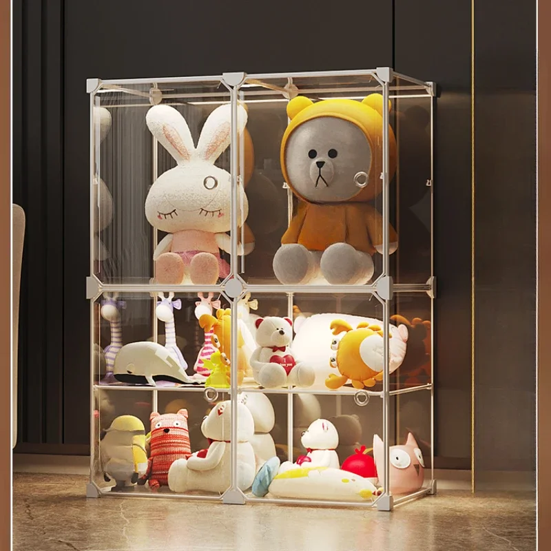 

Doll storage barrel plush toys large-capacity thick storage dust-proof transparent doll doll display cabinet