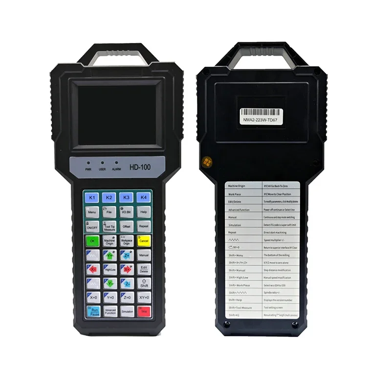 Controlador portátil de máquina de grabado CNC HD-100 sistema de Control de fresadora de tres ejes ciclón