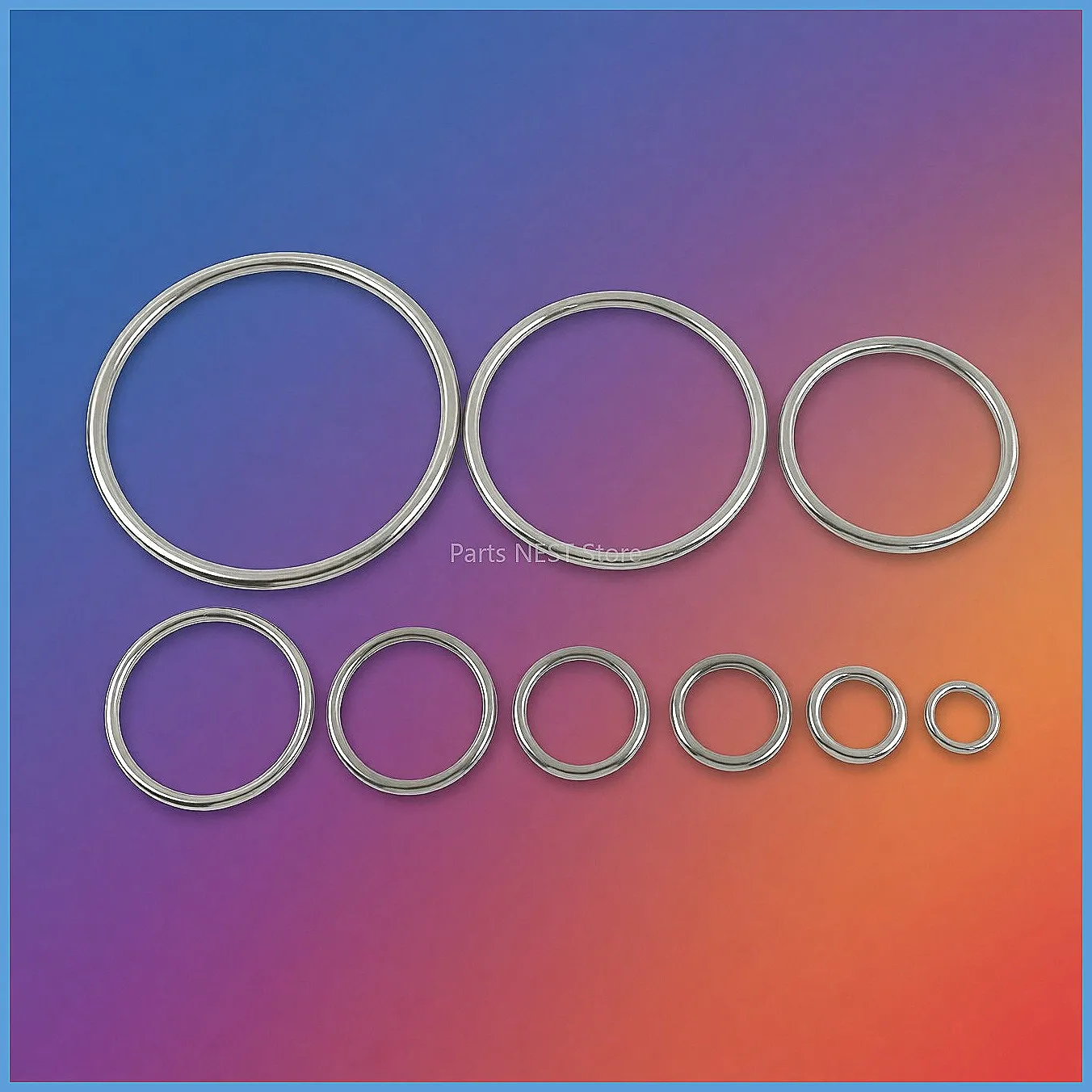 5/10pcs O Rings 15-100mm Metal Buckles for Bag Strap Dog Collar DIY for Backpack Carabiner Clips Bag Strap Loop Hook Rings Clasp