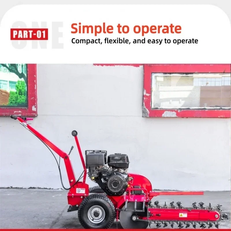 Hand-held Small Chain Trenching Machine Portable Chain Trenching Machine Garden Pipeline Cable Trenching Machine