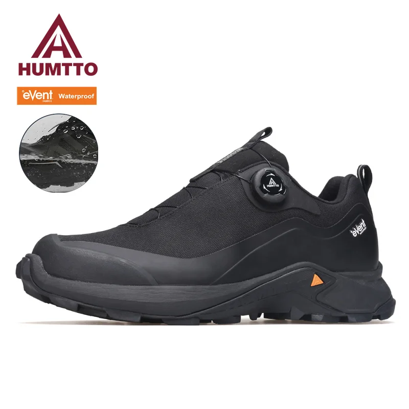 HUMTTO Waterproof Men Shoes Breathable Men\'s Sneakers Luxury Designer Running Sports Shoe for Mens Fashion Black Casual Sneaker