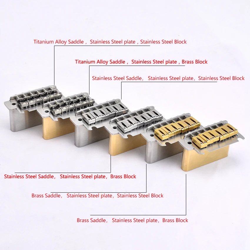 2 Point 510 Style Tremolo Bridge with 10.5MM Stainless Steel / Brass/ Titanium Alloy Saddle and Block for St Ibz  JP(Origin)