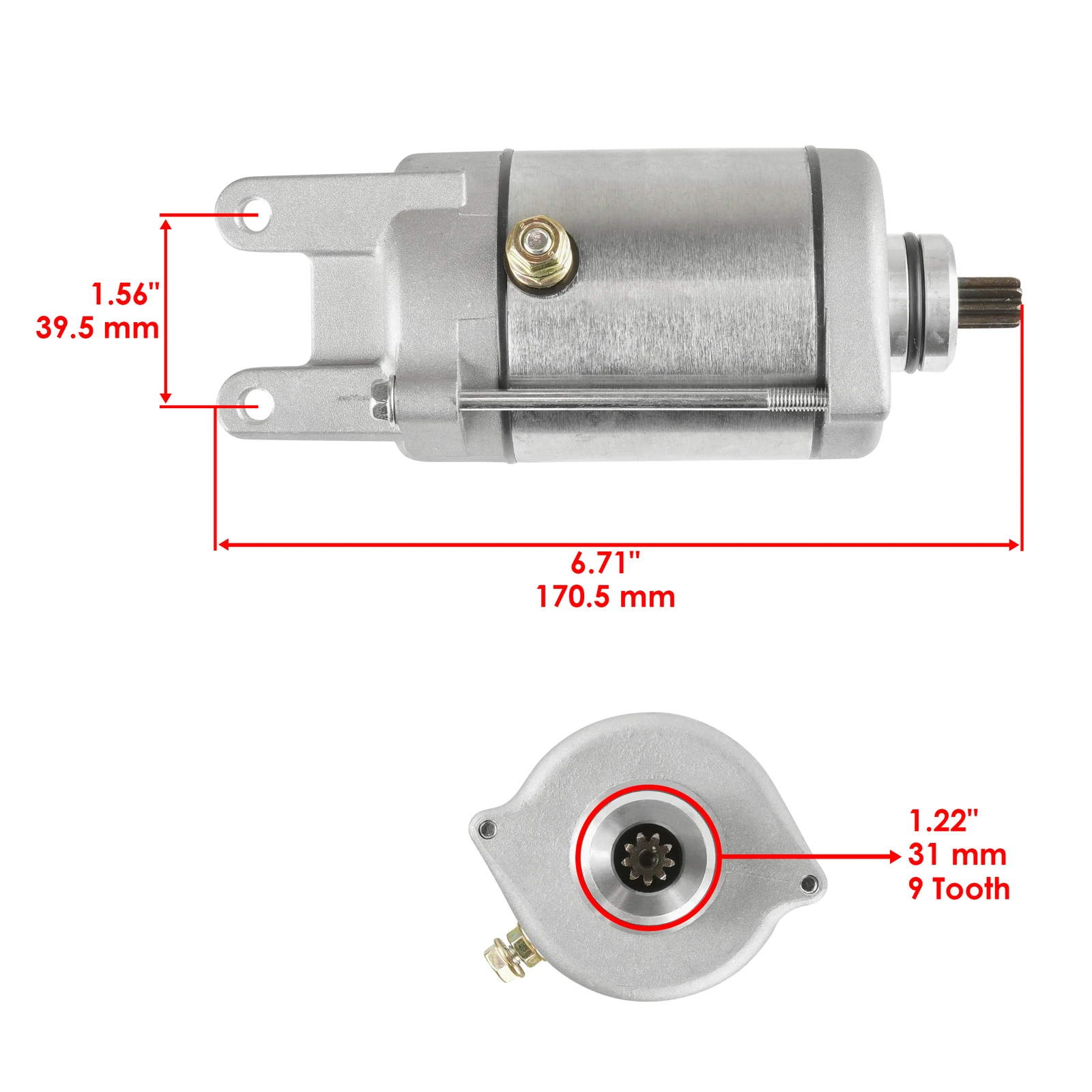 Starter and Relay Solenoid for Bombardier Can-Am DS250 2006-2025,For Arctic Cat DVX 300 09-2015,Alterra 300 10-2024  3304-274
