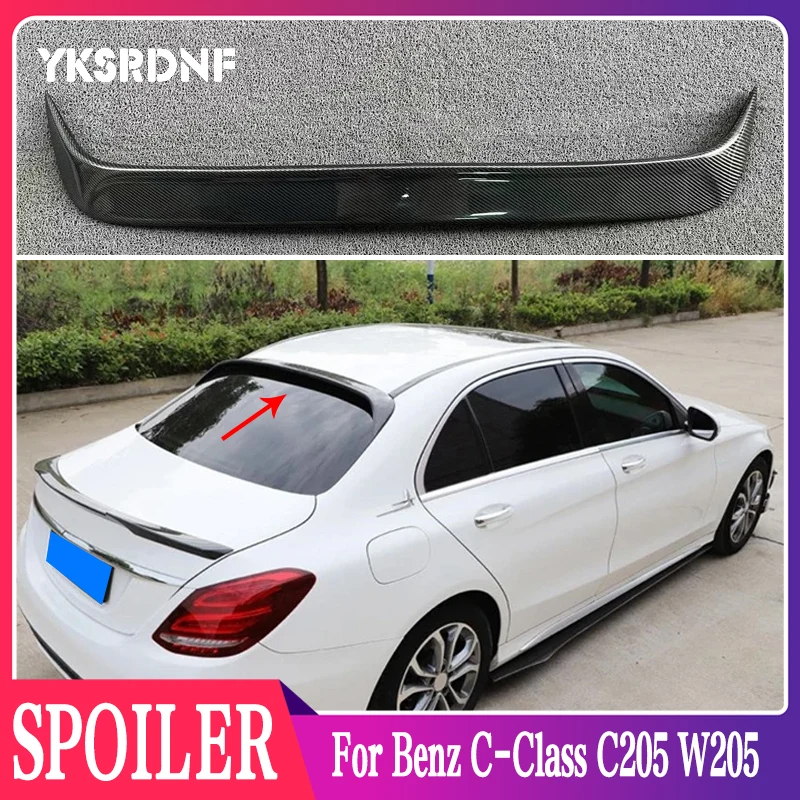 Car Rear Roof Spoiler For Mercedes Benz C Class W205 C63 AMG C200 C250 C180 Sedan2013 2014 2015 2016 Carbon Fiber Roof Wing Lip