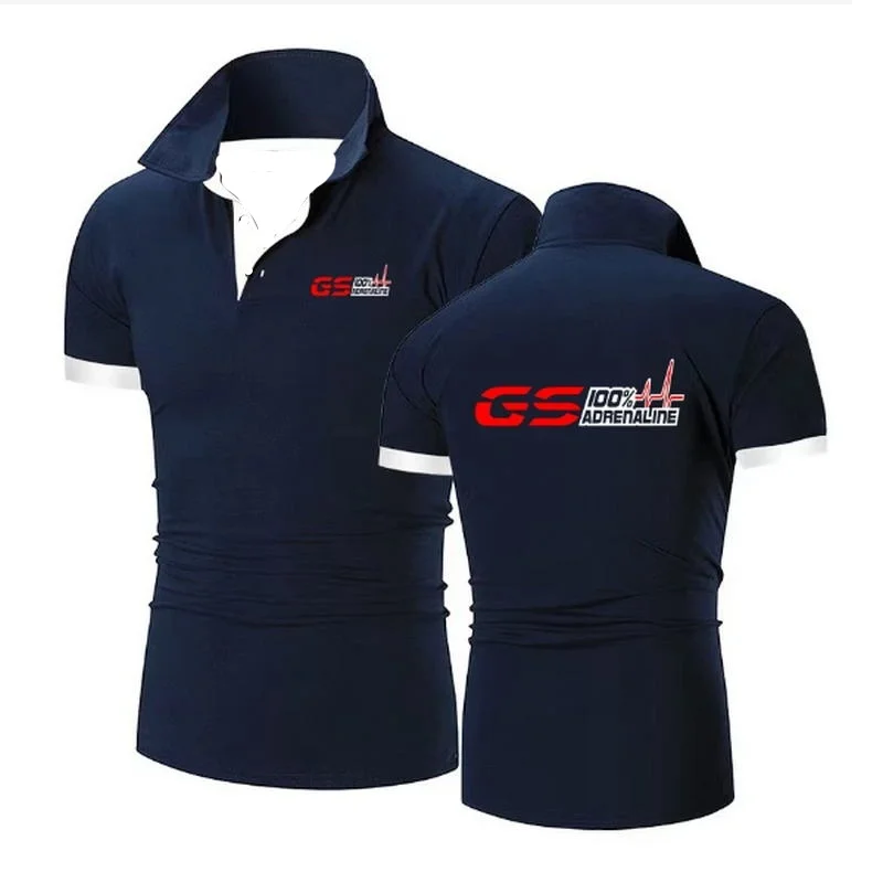 

2025 Новая модная одежда, гоночная брендовая мужская летняя быстросохнущая дышащая футболка-поло с принтом для гонок на мотоциклах